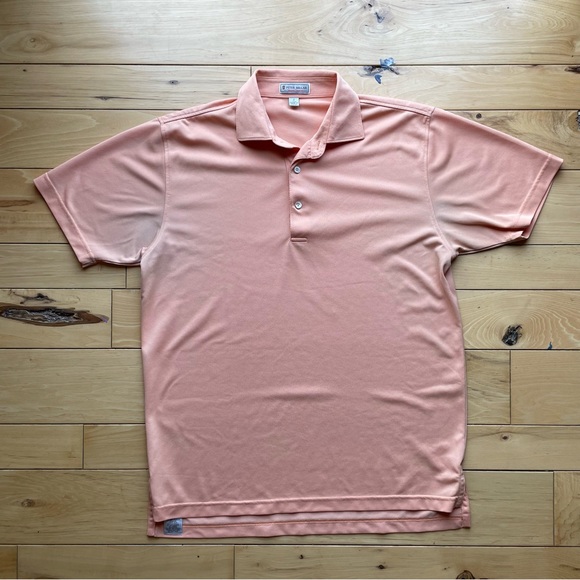 Peter Millar Summer Comfort Men’s Golf Polo | Orange - Picture 2 of 10
